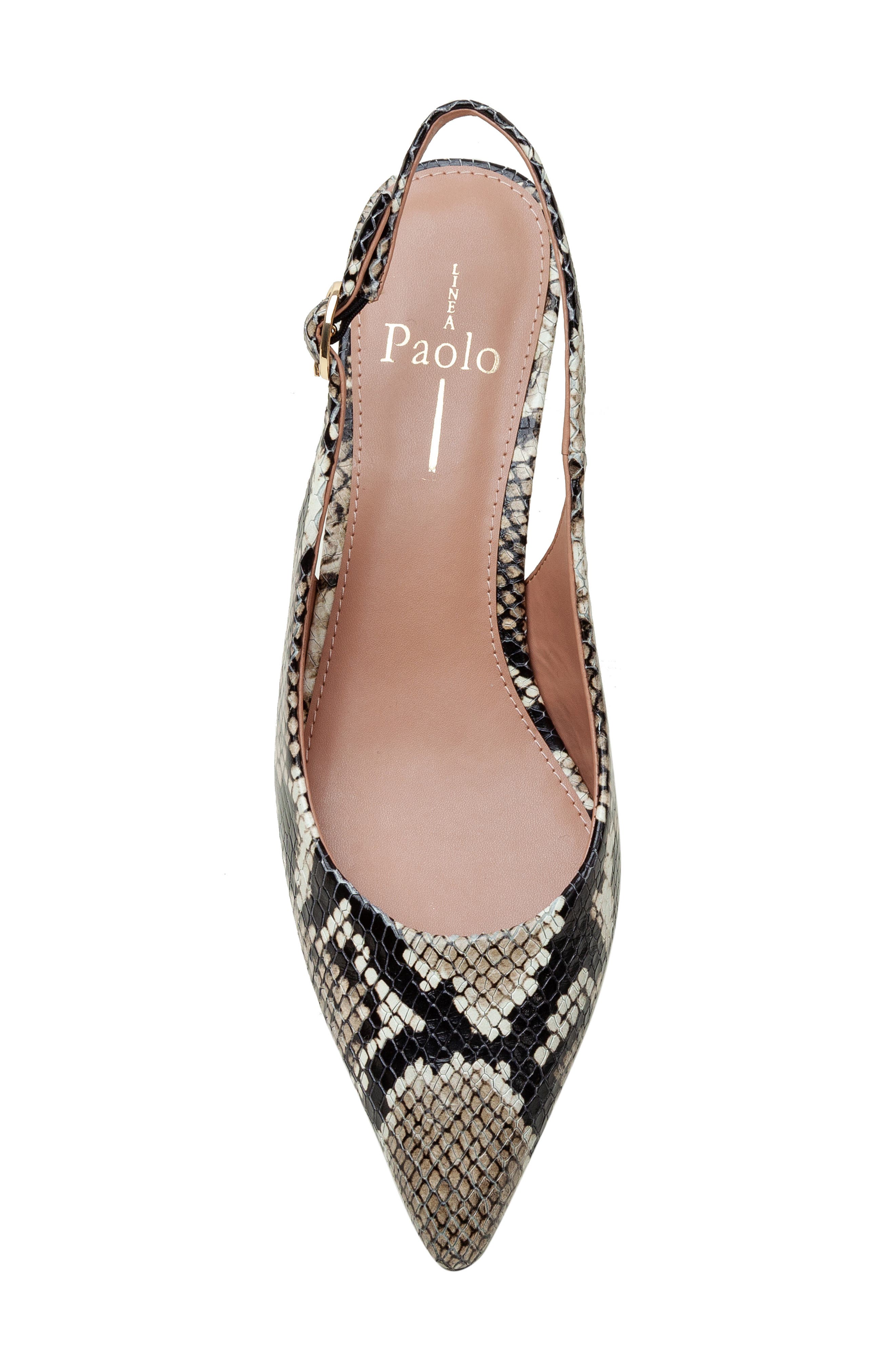 Linea Paolo Cecil Slingback Pointed Toe Kitten Heel Pump, Alternate, color, Natural