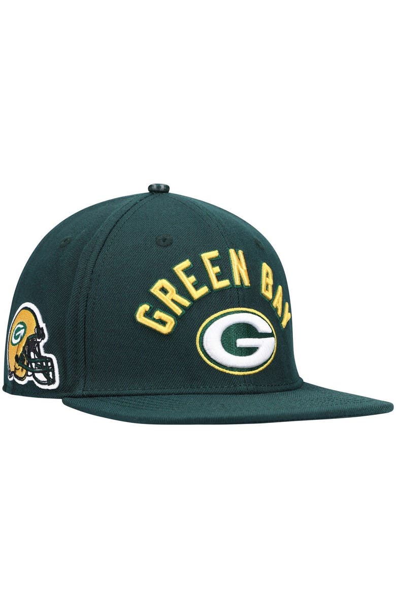 PRO STANDARD Men's Pro Standard Green Green Bay Packers Stacked Snapback Hat, Main, color,