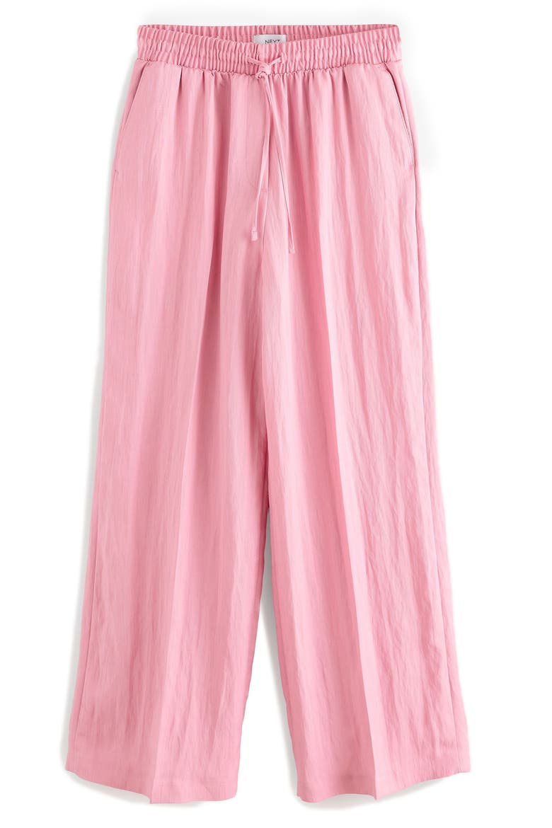 Drawstring Wide Leg Pants, Alternate, color, PINK