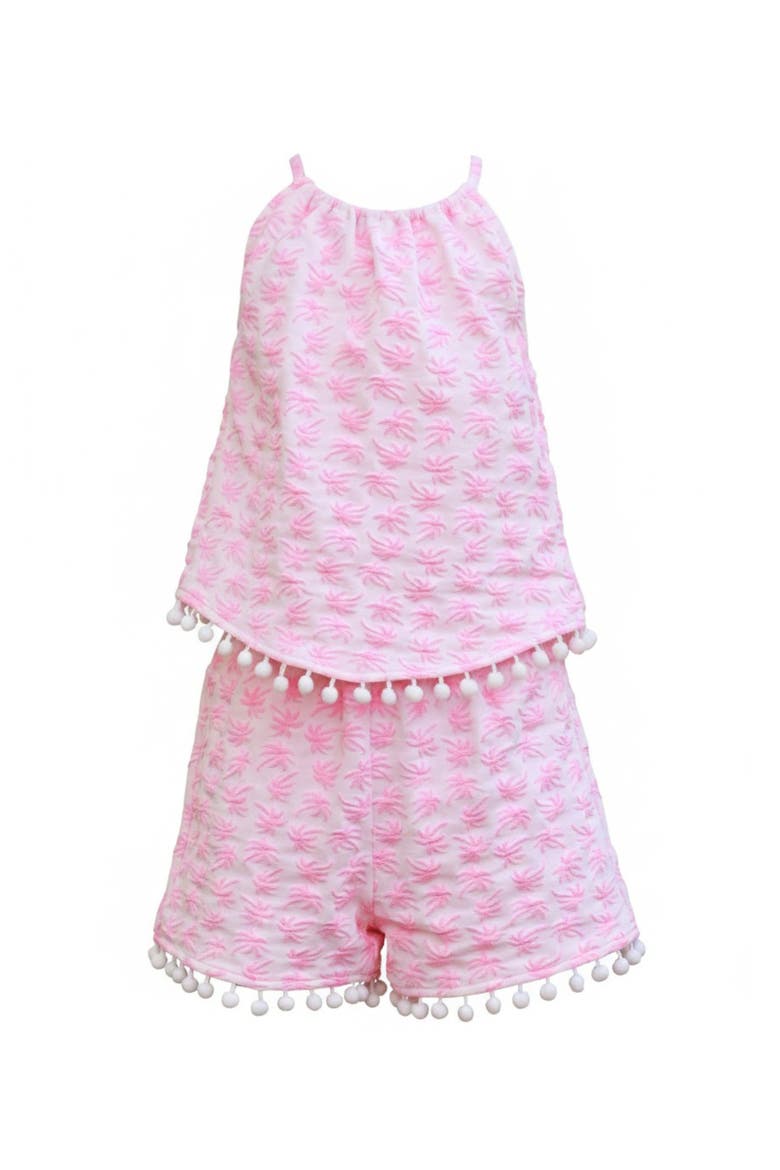 Sunny Daze Pom-Pom Tank and Short Set, Main, color, Pink