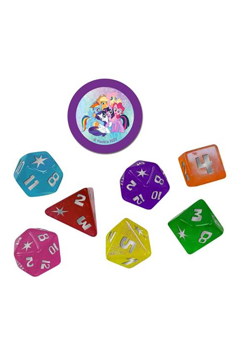 My Little Pony Roleplaying Game Dice Set Rpg Accessory, Main, color, Multicolored