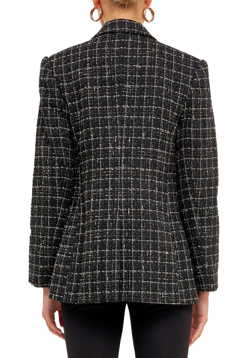 Tweed Blazer, Alternate, color, BLACK