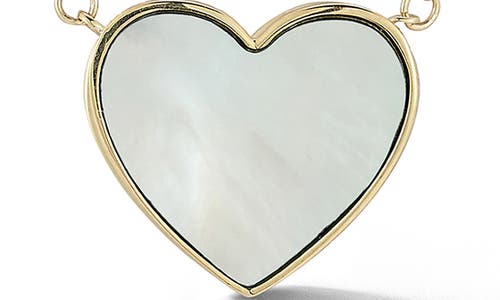 Ember Fine Jewelry 14k Gold Mother Of Pearl Heart Pendant Necklace In Multi