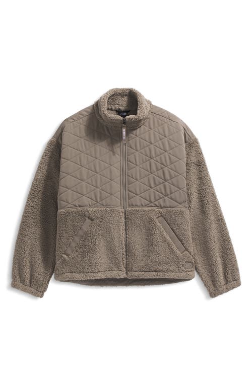 The North Face Cabin Fleece Hooded Jacket In Brown