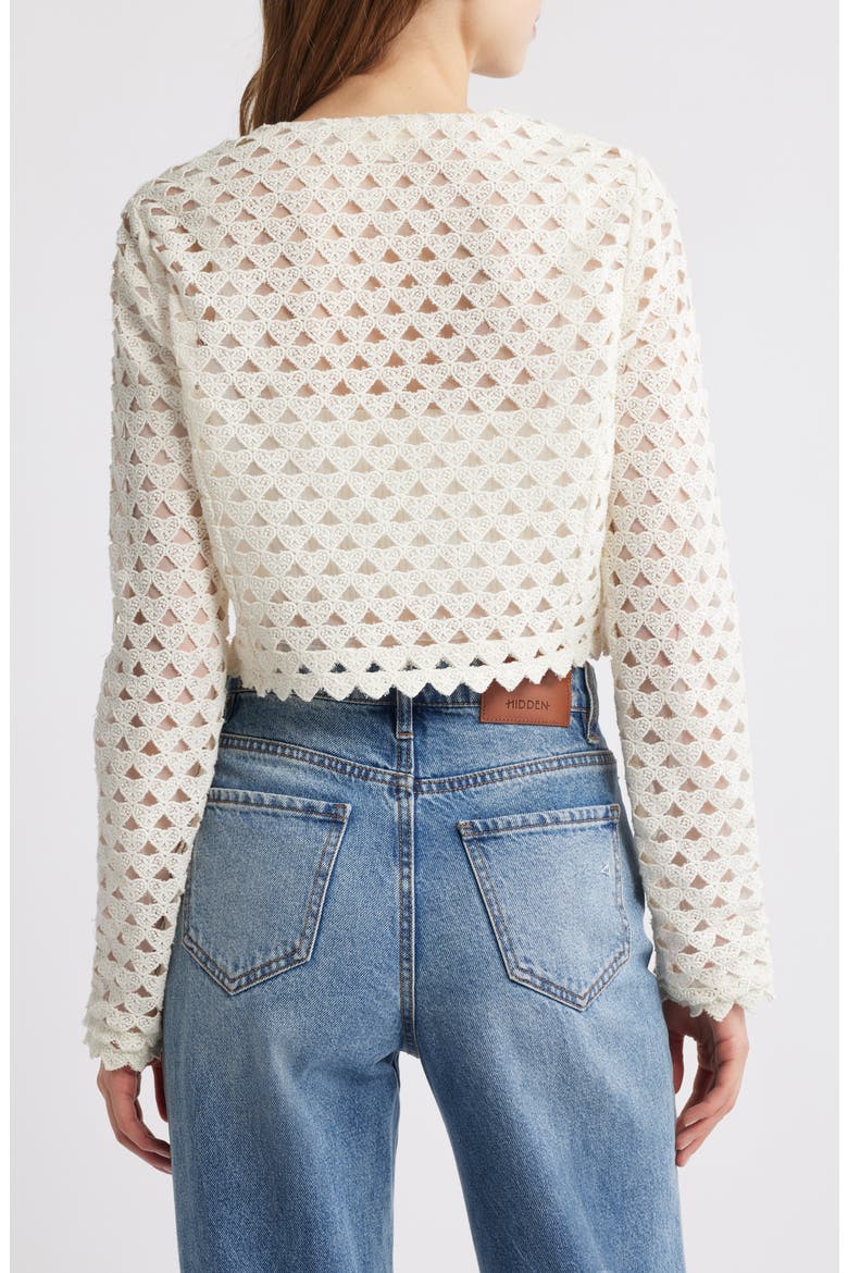 Alaya Cutout Crop Cardigan, Alternate, color, OPTIC OFF WHITE