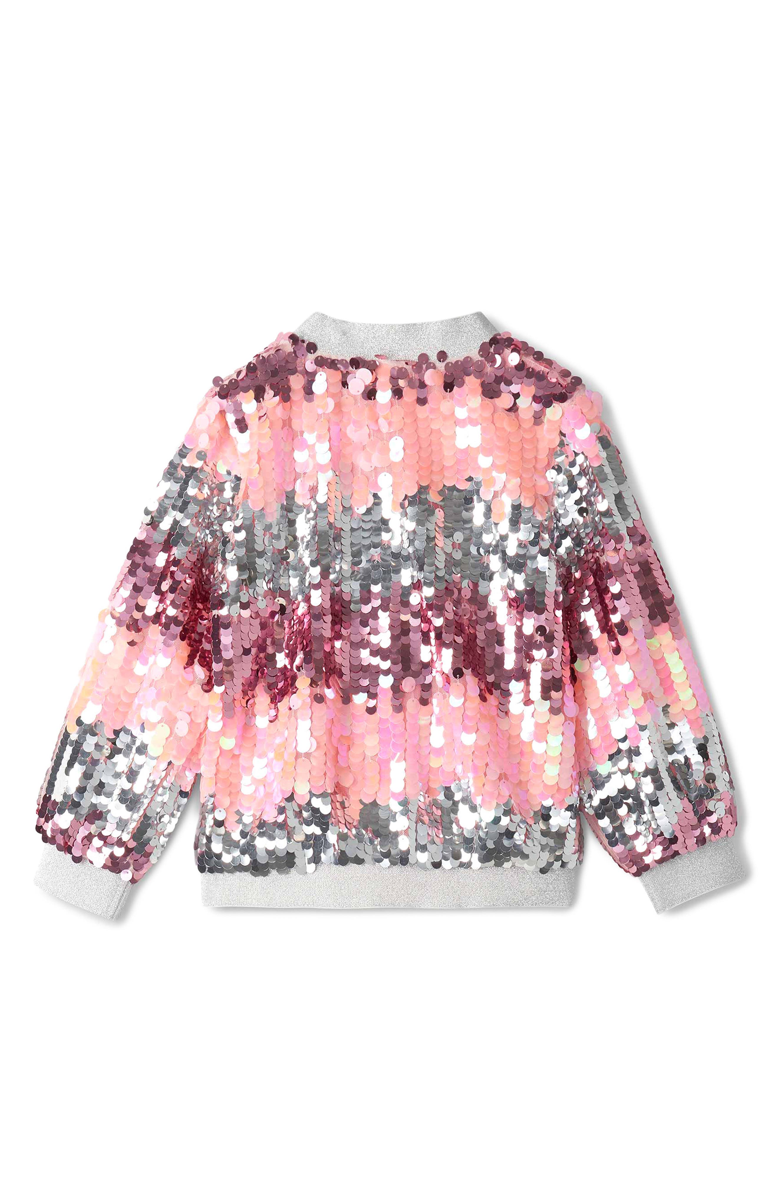Hatley Kids' Blossom Gradient Sequin Bomber Jacket | Nordstrom