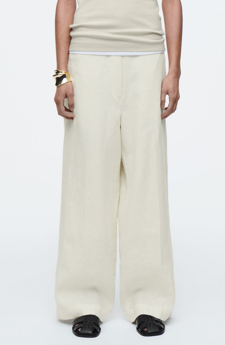 COS Column Linen Straight Leg Pants, Main, color,