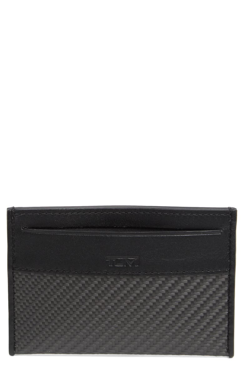 TUMI Donington Slim Leather Card Case, Main, color, 