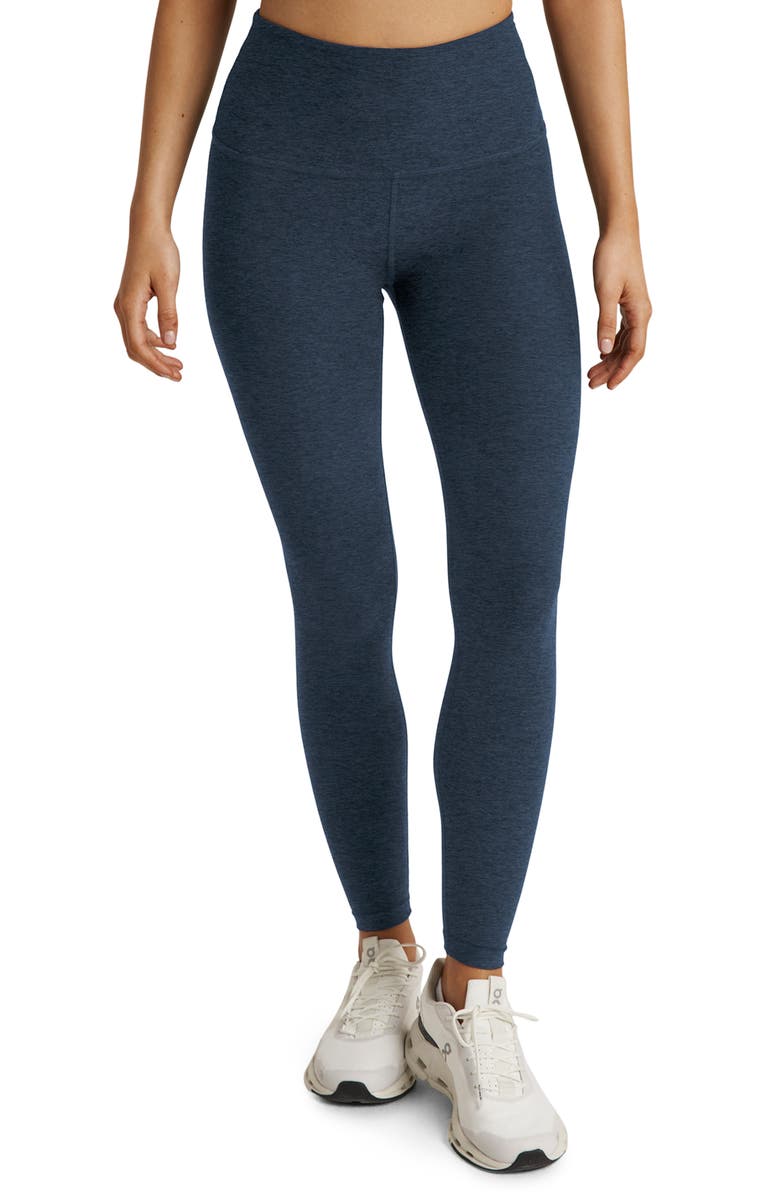 Beyond Yoga Caught in the Midi High Waist Leggings, Main, color, Nocturnal Navy
