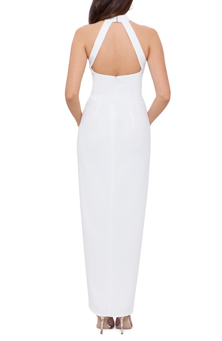 Xscape Evenings Halter Neck Crepe Gown, Alternate, color,