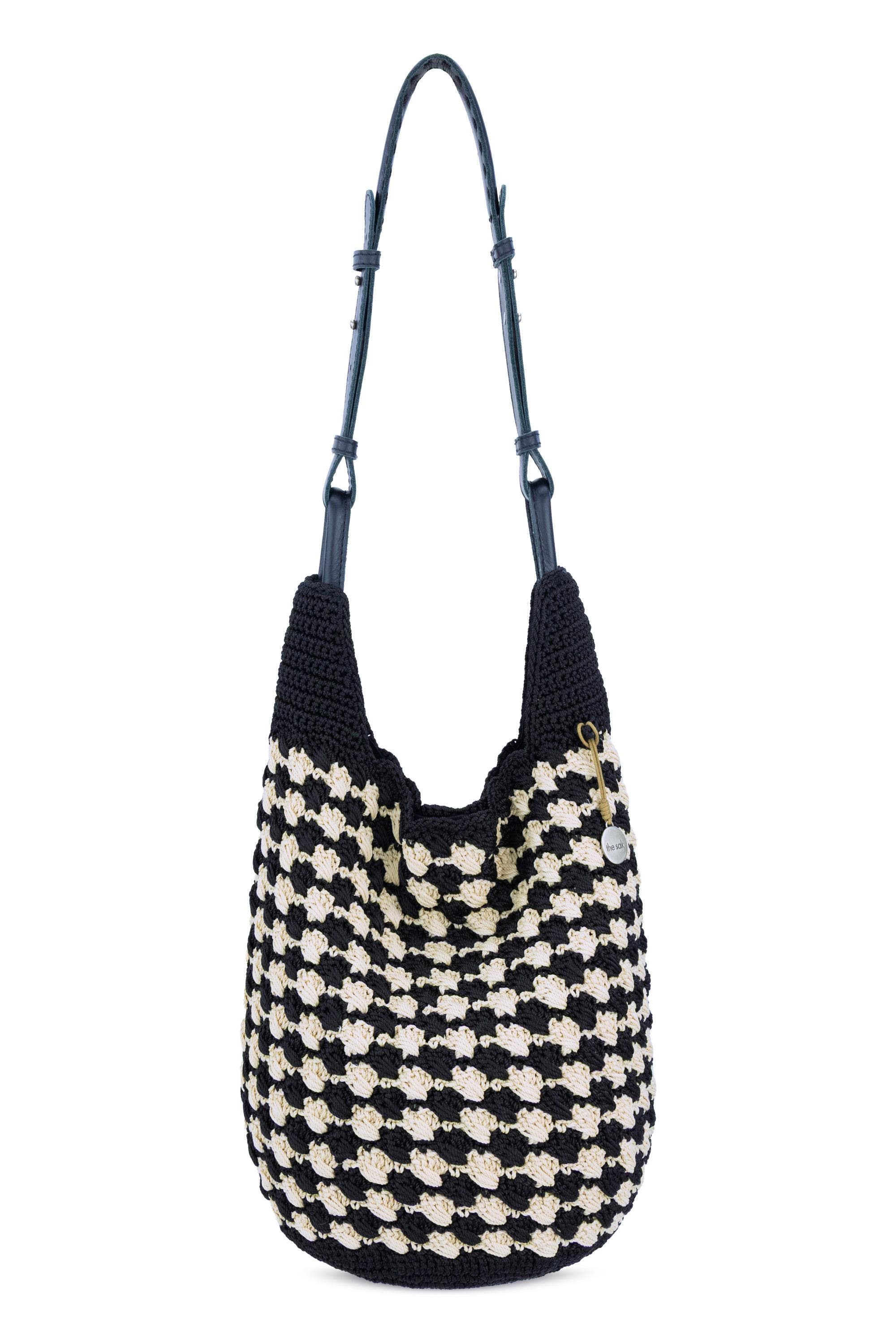 Los Feliz 120 Hobo, Main, color, Black Ecru Shell