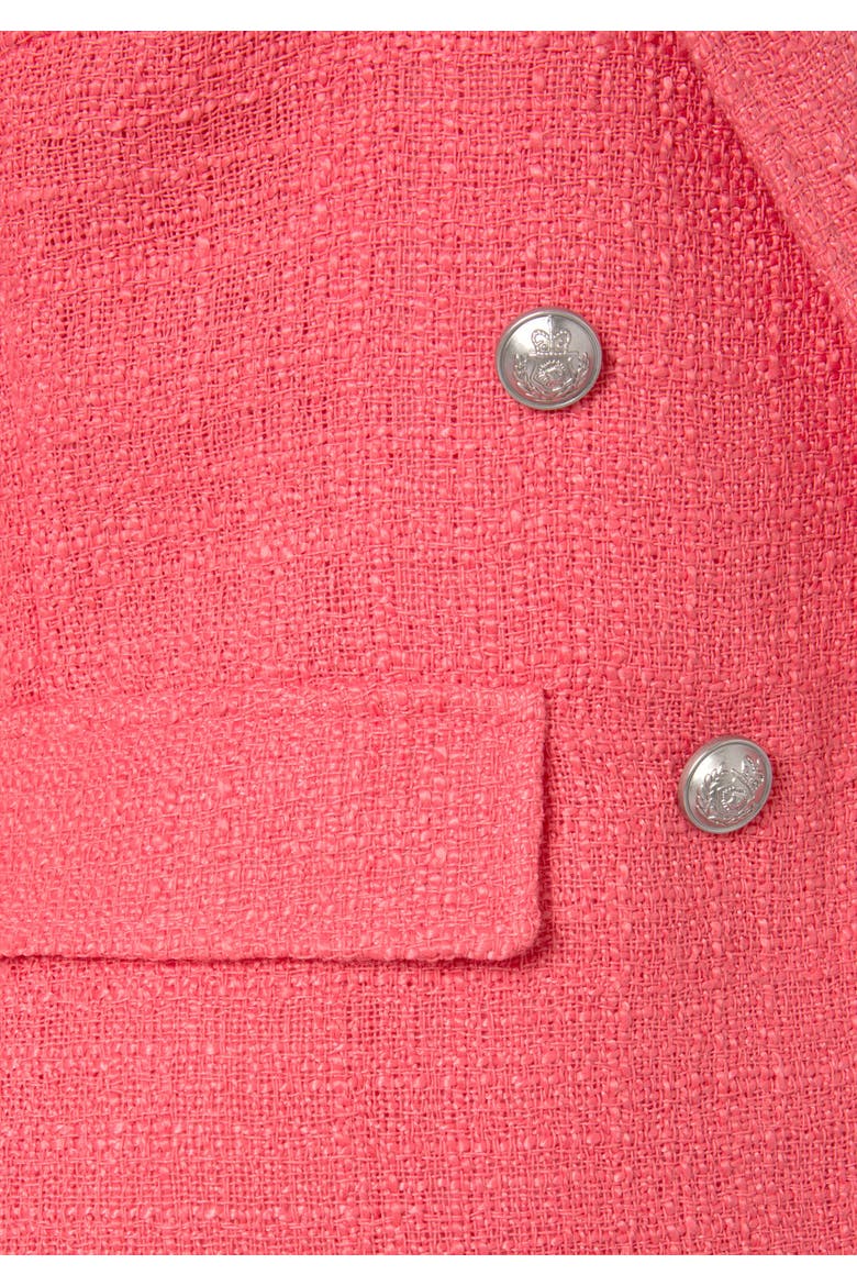 Double Breasted Boucle Blazer, Alternate, color, Coral