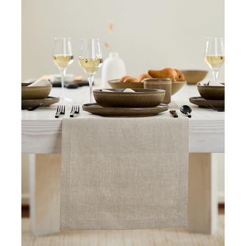 Solino Home Linen Table Runner In Brown