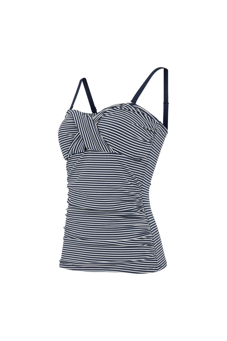 Aceana Iii Seeksucker Tankini Top, Alternate, color, Navy and White