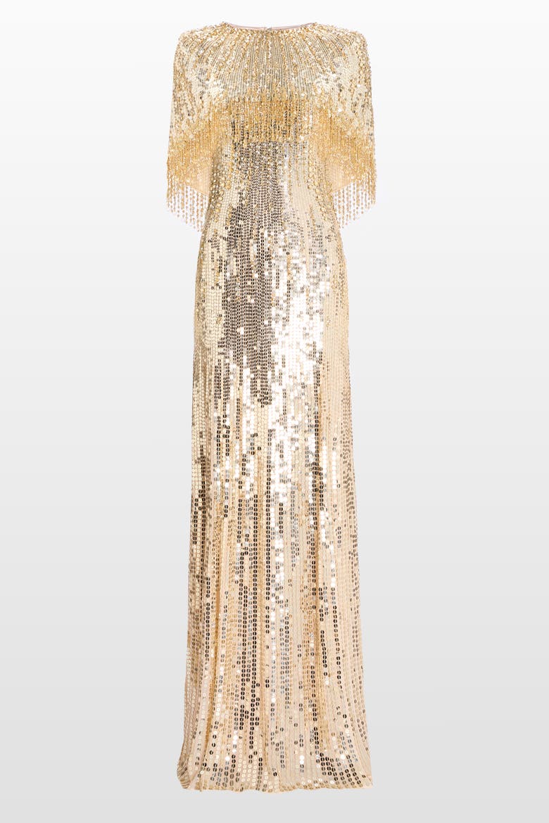 Blake Sequin-Embellished Maxi Dress, Main, color, Sugar
