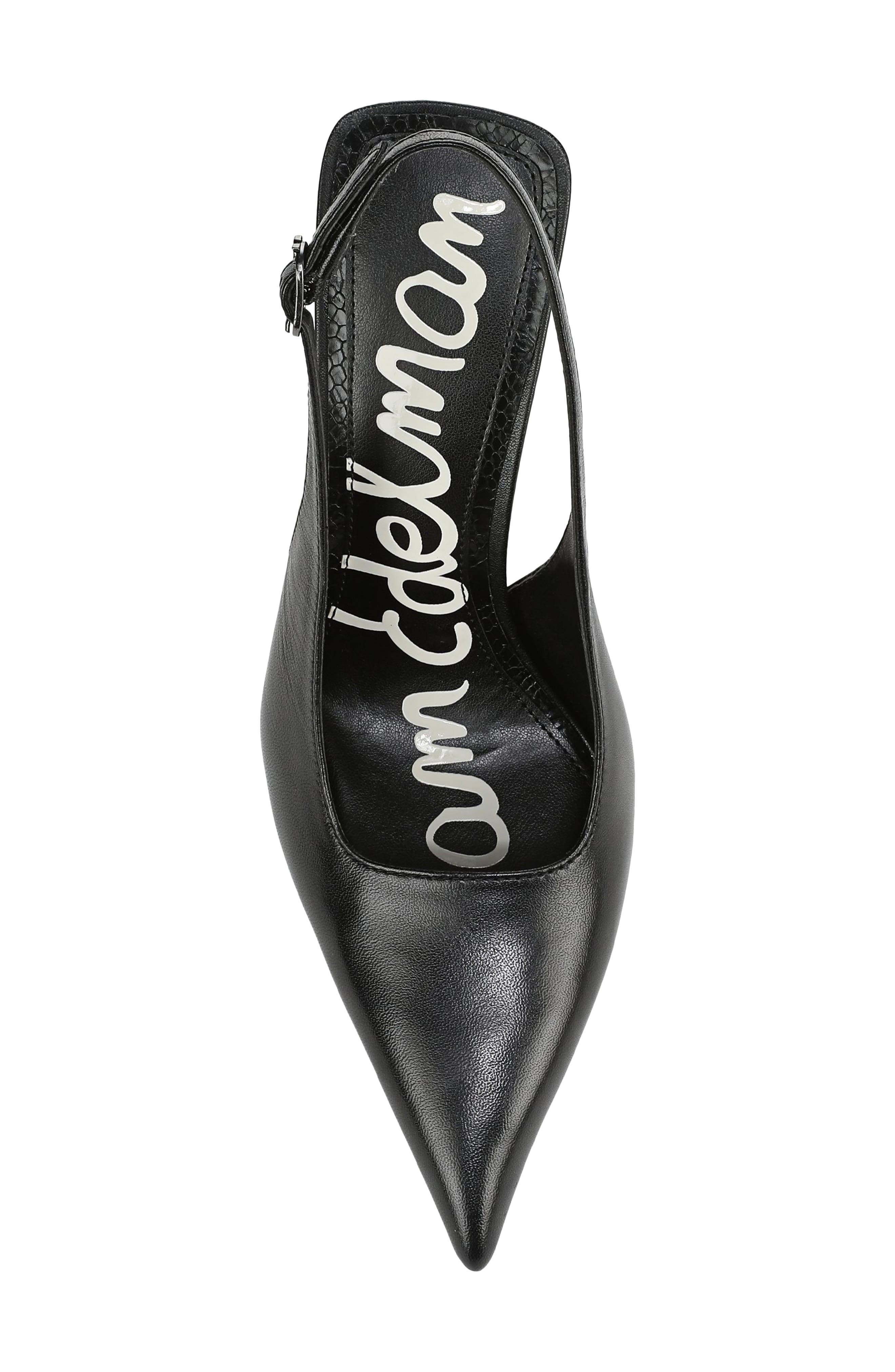 Sam Edelman Odette Pointed Toe Slingback Pump, Alternate, color, Black