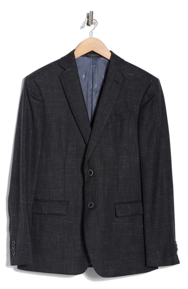 John Varvatos Star USA Bedford Wool Blend Blazer, Main, color, Black