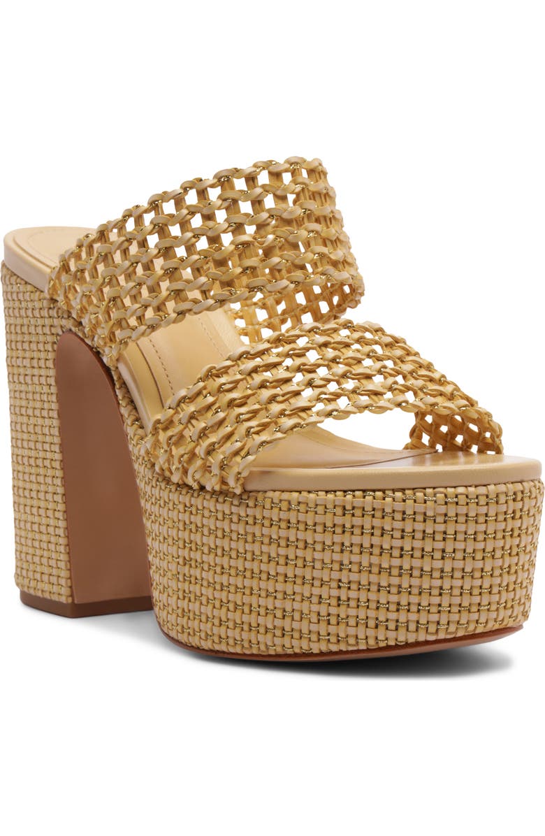 Schutz Aberdeen Platform Sandal, Main, color, Beige