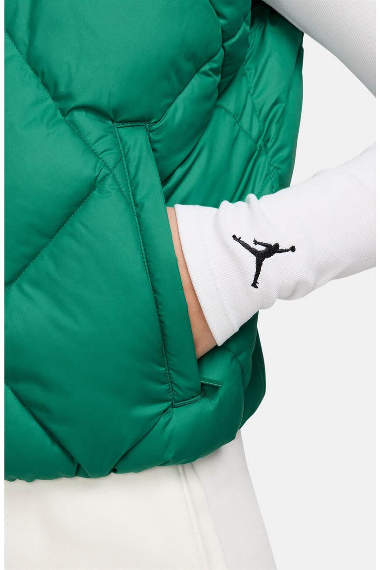 Brooklyn Therma-FIT Quilted Puffer Vest, Alternate, color, MALACHITE/ WHITE