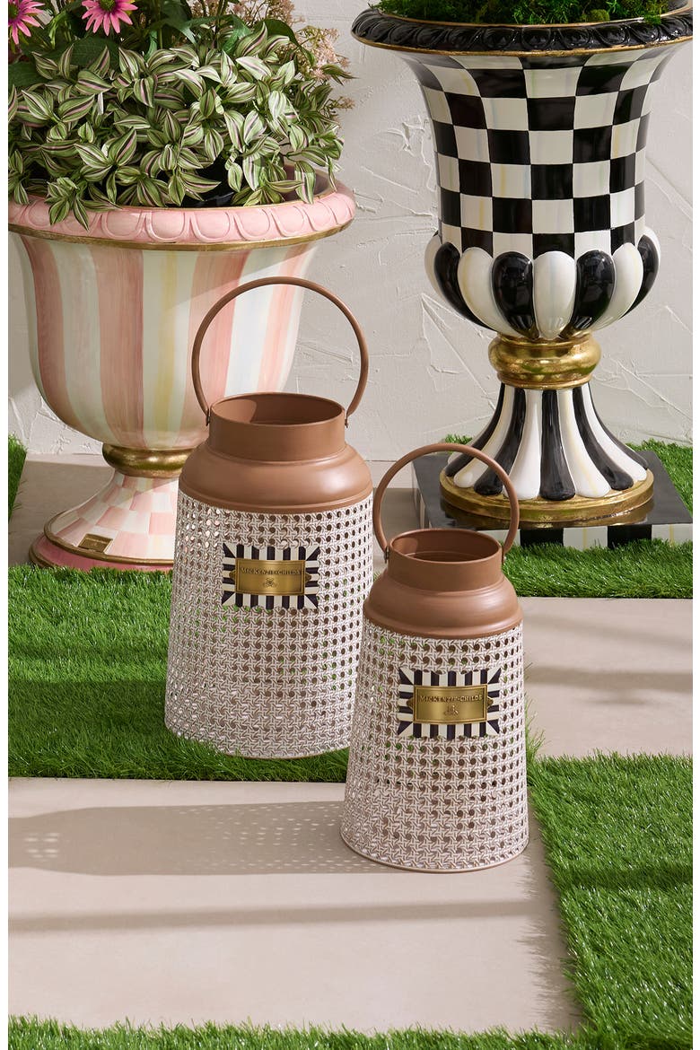 Cane Large Lantern, Alternate, color, BEIGE