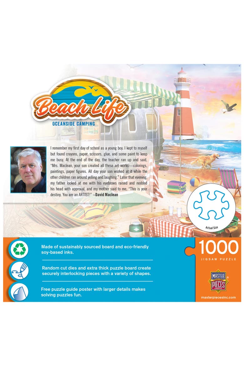 Oceanside Camping 1000 Piece Puzzle, Alternate, color, Multicolor