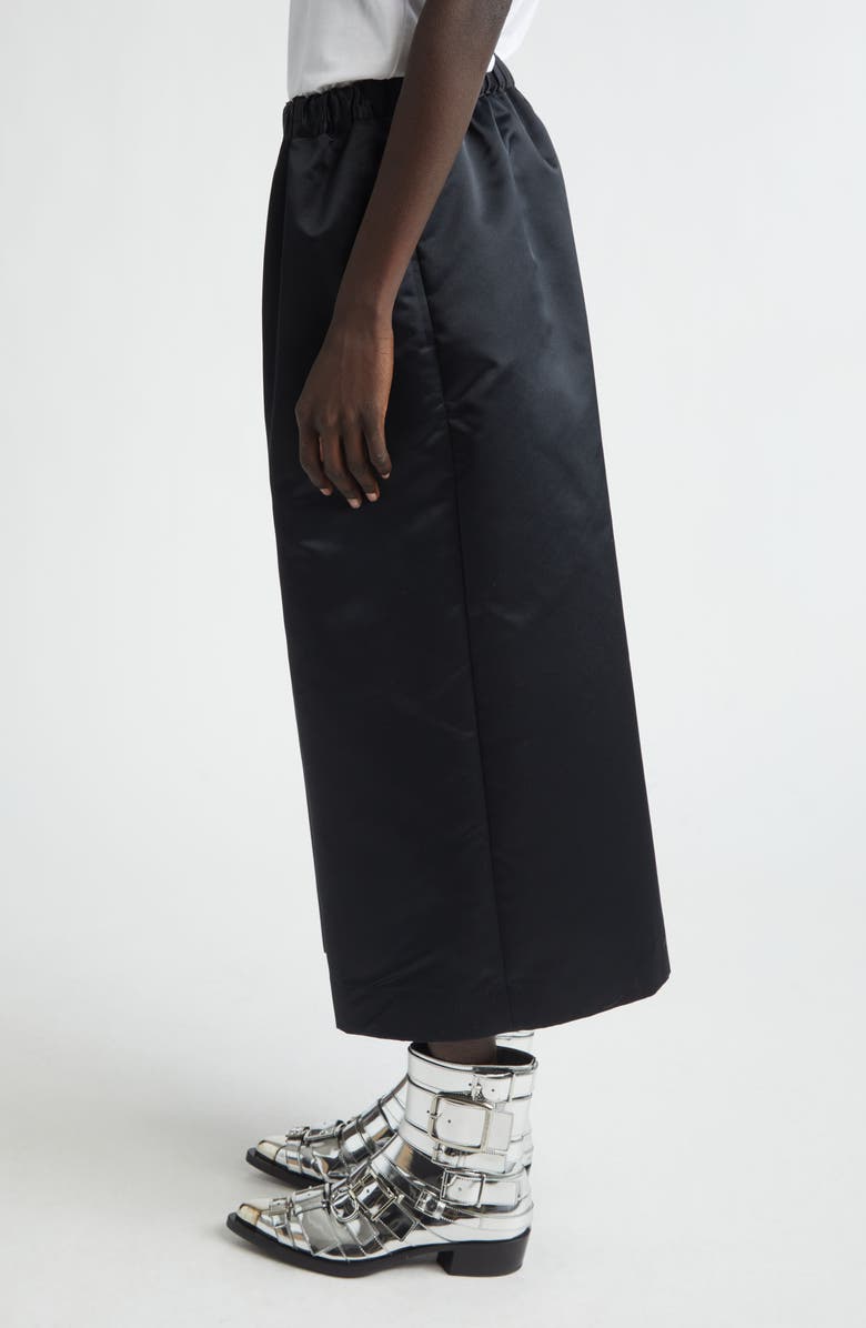 Comme des Garçons Crop Satin Wide Leg Pants, Alternate, color, Black