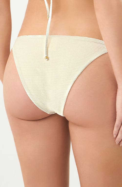 Boamar Naos Textured Side Tie Bkini Bottoms In Brown