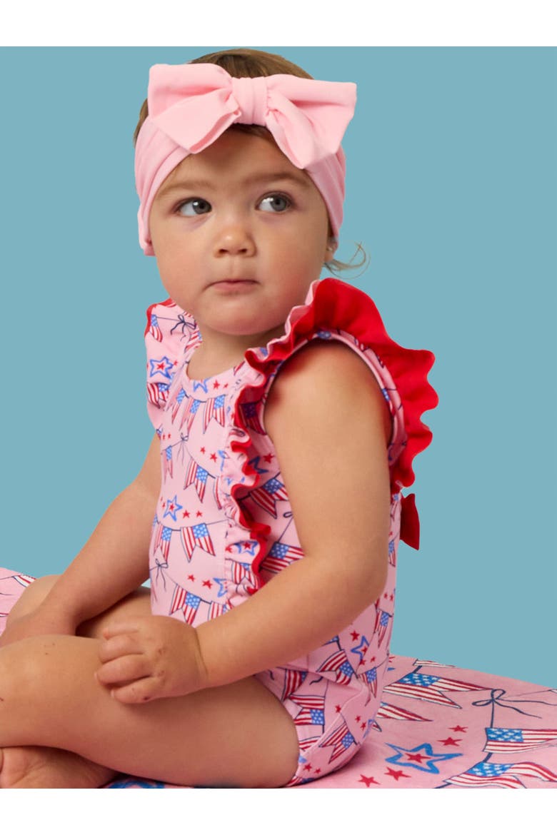 Baby Girls UPF50+ Waterfall One Piece, Alternate, color, American Sweetheart