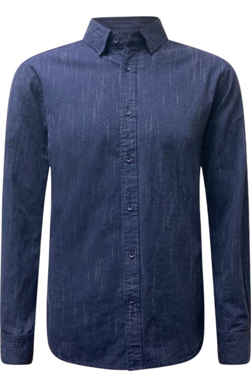 Vustra Storm Blue Button-down Shirt In Navy