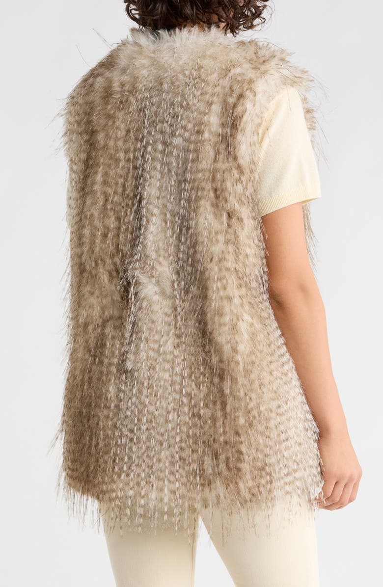 Vigoss Faux Fur Vest, Alternate, color, Beige