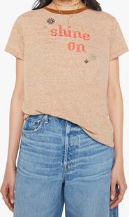 MOTHER The Boxy Goodie Goodie Appliqué Better Luck Graphic T-Shirt