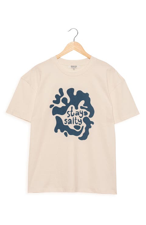 Printed Swim Cover Up Tshirt Oversize