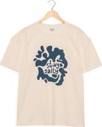 Gottex Beach Life Printed Swim Cover Up Tshirt Oversize