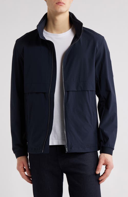 Hugo Boss Boss Caldar Hooded Zip-up Jacket In Dark Blue