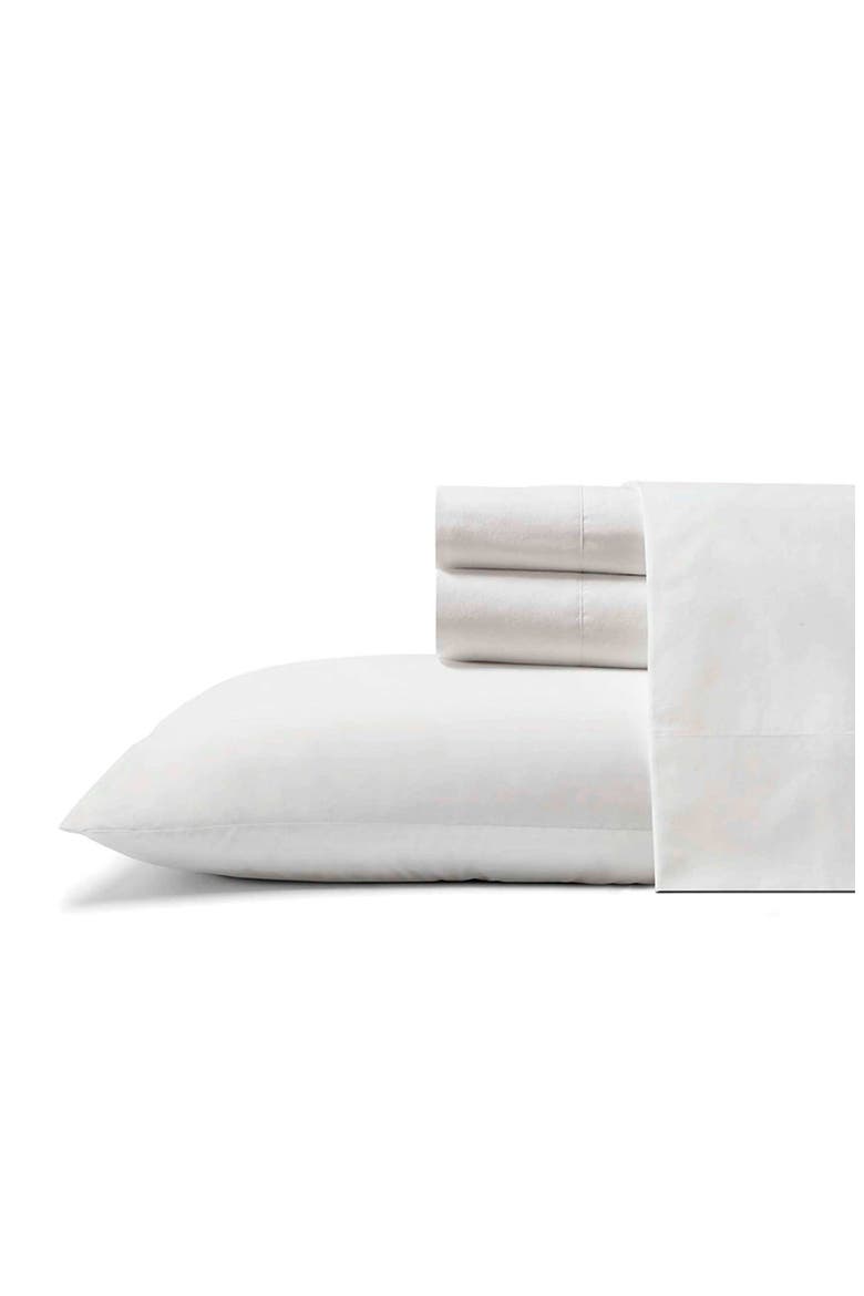 Cool Zone 200 Thread Count Cotton Percale Sheet Set, Main, color, WHITE