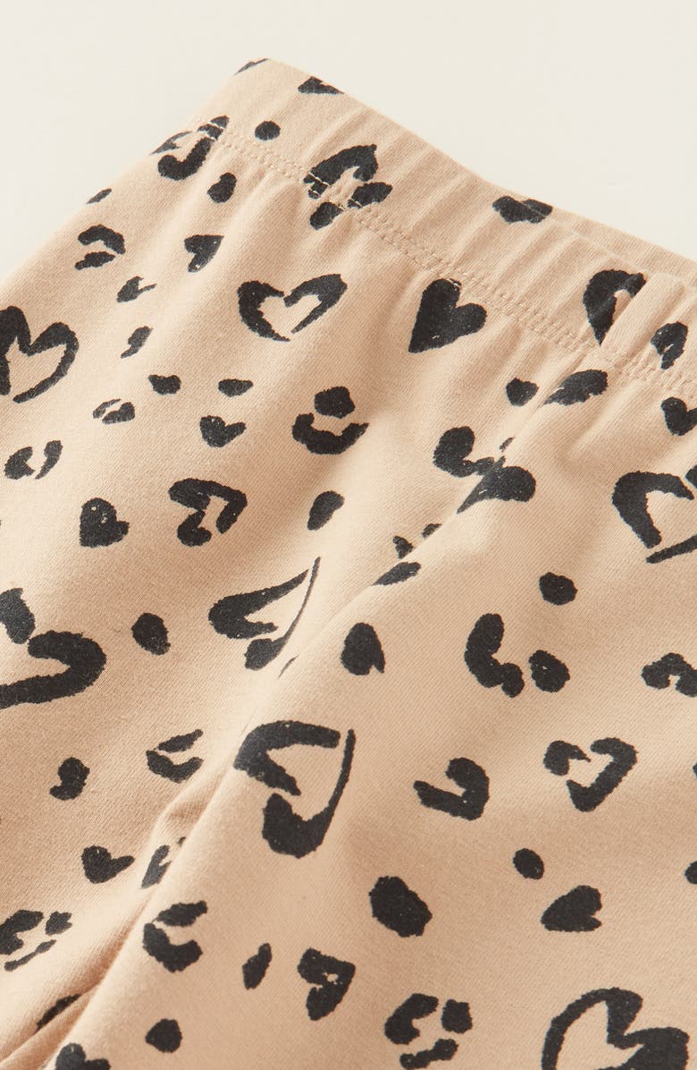 Tucker + Tate Kids' Core Leggings, Alternate, color, Tan Natural Leopard Hearts