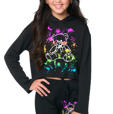 Crop sweatshirt with screen - Little kid