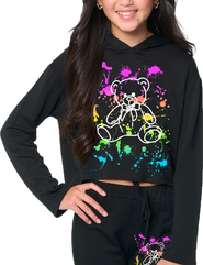 Malibu Sugar Crop sweatshirt with screen - Little kid