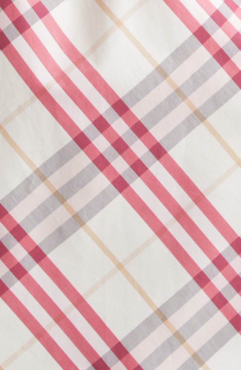 Burberry Georgina Check Belted Shirtdress, Alternate, color, Cream