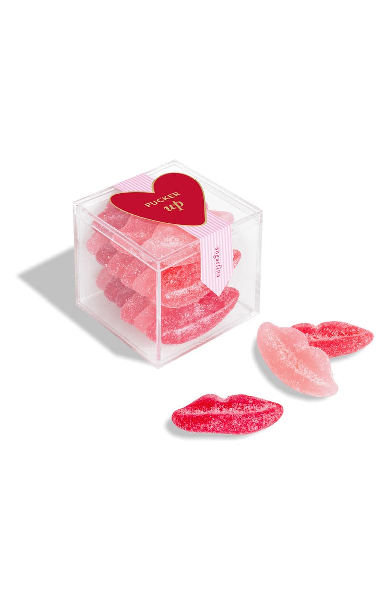 sugarfina Pucker Up Set of 4 Sugar Lips Candy Cubes, Alternate, color, 