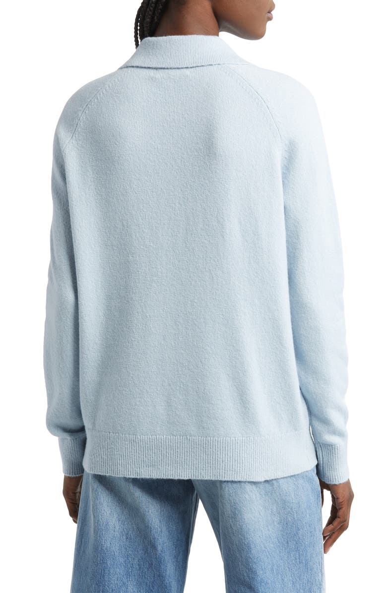 Treasure & Bond Cotton Blend Polo Sweater, Alternate, color, Blue Fog