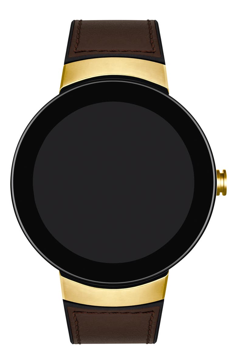 Movado Connect Silicone & Leather Strap Smart Watch, 44mm, Alternate, color, 