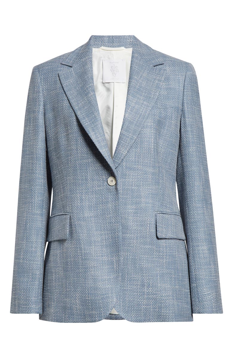 Eleventy Textured Single Breasted Virgin Wool Blend Blazer, Main, color, 