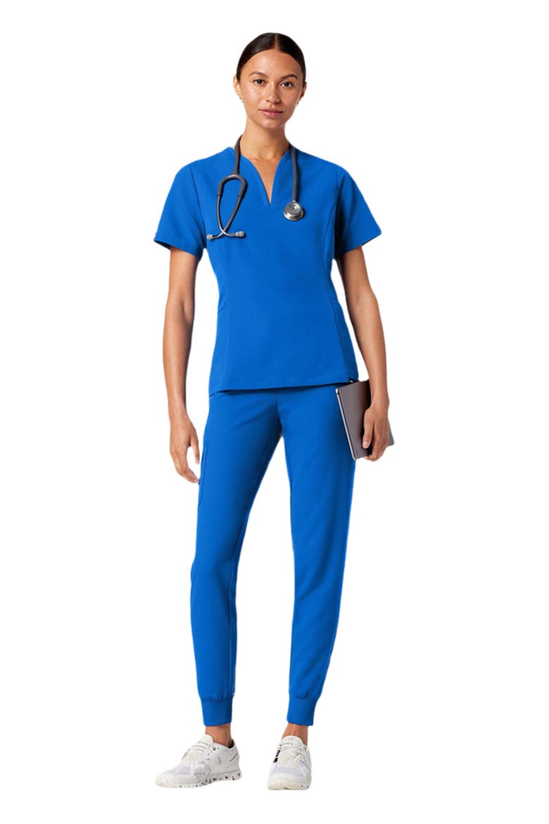 Calix Women's 2-Pocket Tailored V-Neck Scrub Top, Alternate, color, Royal Blue