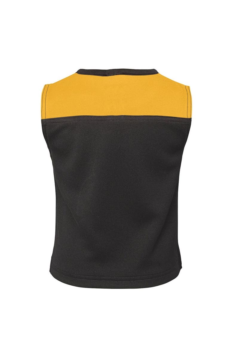 Outerstuff Girls Preschool Black Pittsburgh Steelers Spirit Cheer Two-Piece Cheerleader Set with Bloomers, Alternate, color, Black