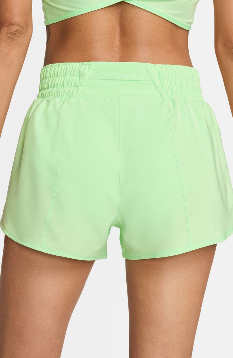Nike Dri-FIT Mid-Rise 3-Inch Brief-Lined Shorts, Alternate, color, 376 Vapor Green/Reflective Silv