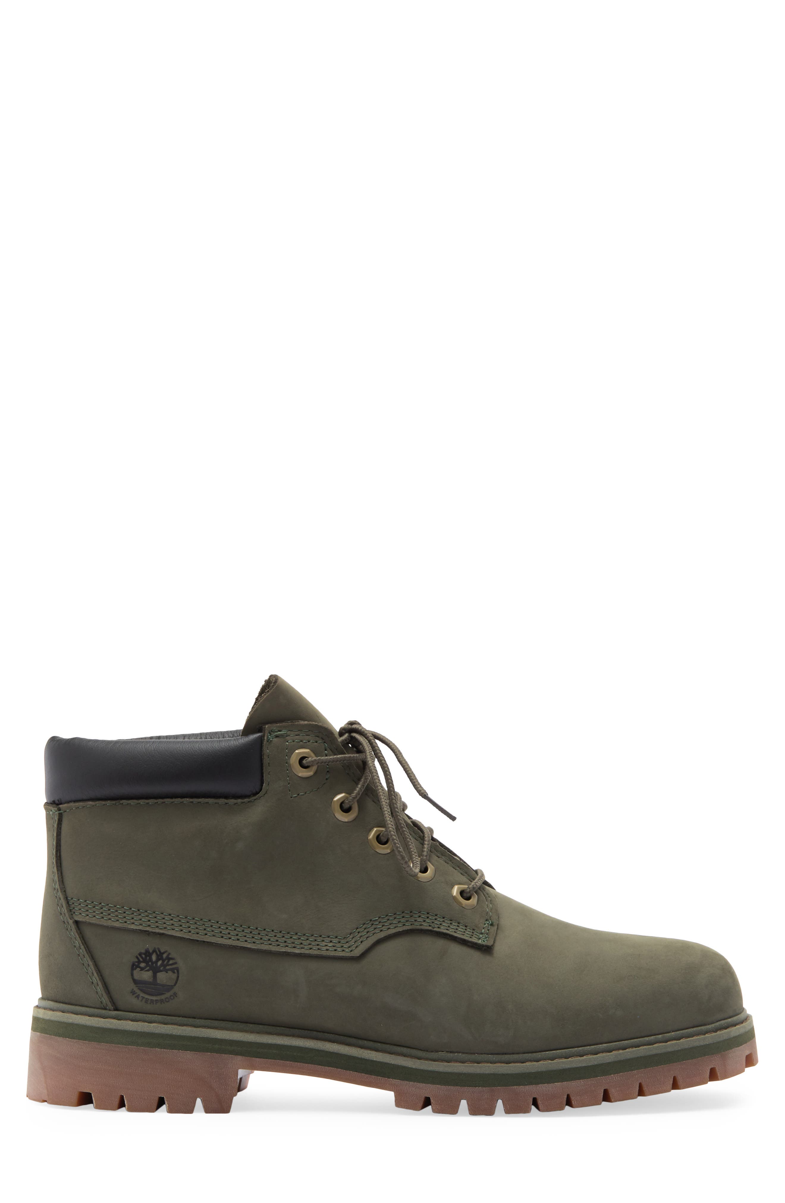 Timberland Rockaway Waterproof Boot, Alternate, color, Dark Green Nubuck