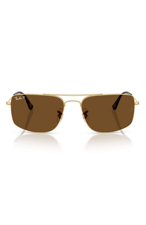 Explorer 3 56mm Polarized Square Sunglasses