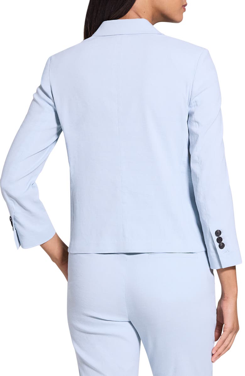 Theory Linen Blend Shrunken Blazer, Alternate, color, Pearl Blue