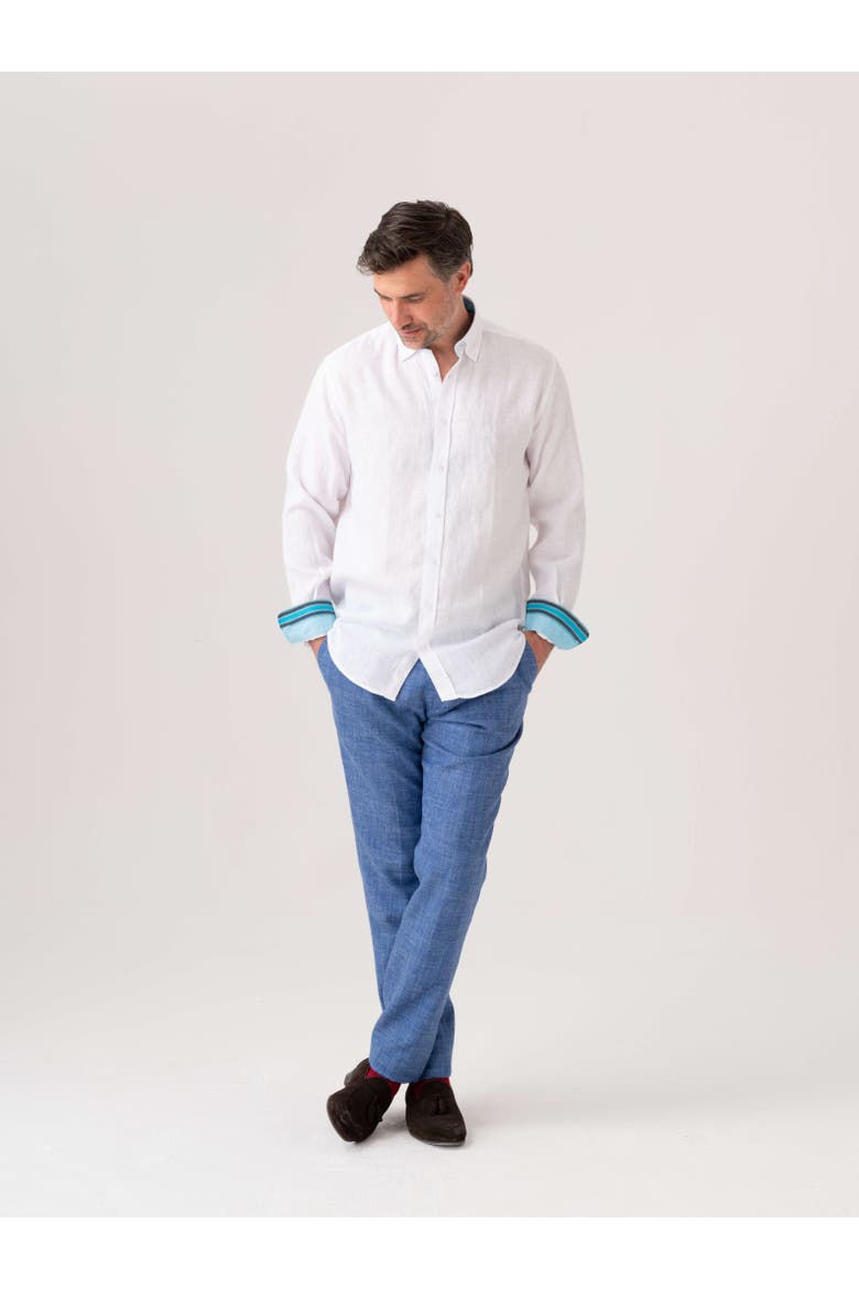Classic Linen Long Sleeve Shirt, Alternate, color, White